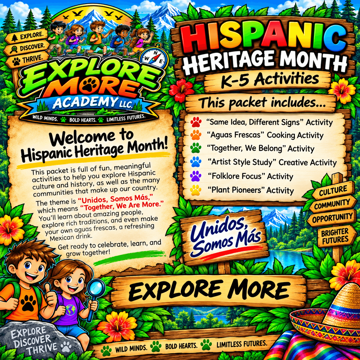 K-5 Hispanic Heritage Month Activity Pack
